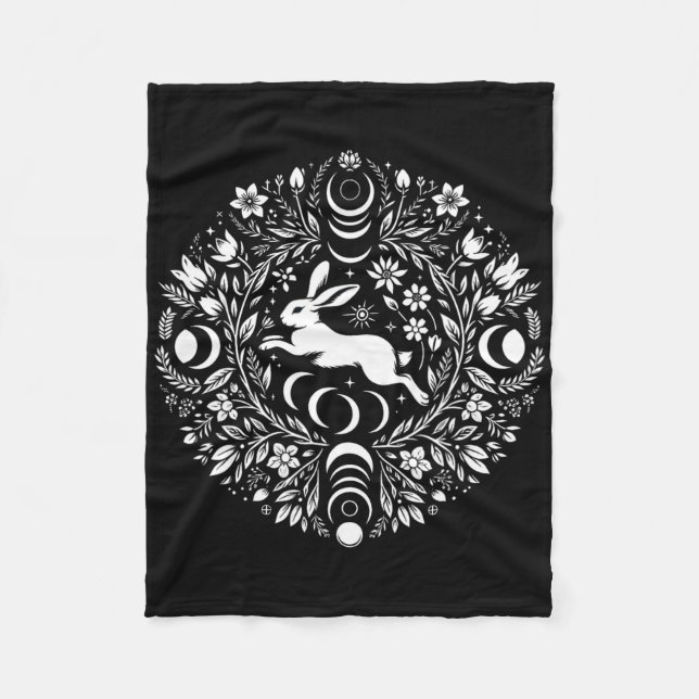 Easter Ostara Eostre Pagan Witchcraft Spring Moon  Fleece Blanket (Front)