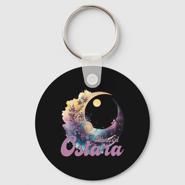 Easter Ostara Eostre Pagan Witchcraft Spring Moon  Key Ring (Front)