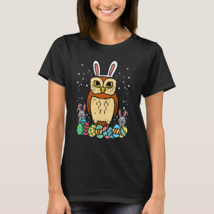 Easter Owl Eggs Bunnies Cute Animal Bird Men Women T-Shirt