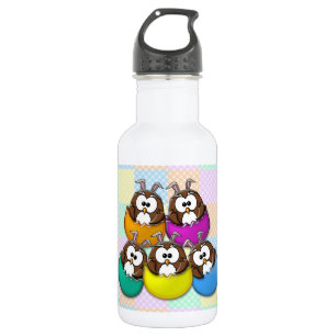 Easter owl - rainbow 532 ml water bottle