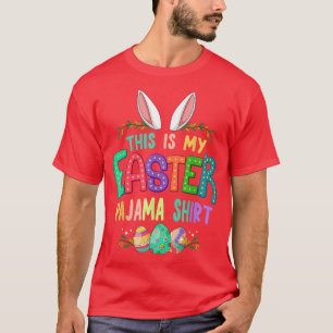 Easter Pajama Bunny Easter Eggs Mens Womens Girls T-Shirt