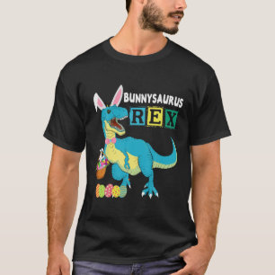 Easter Pajamas Bunnysaurus T Rex Dino Dabbing Rabb T-Shirt