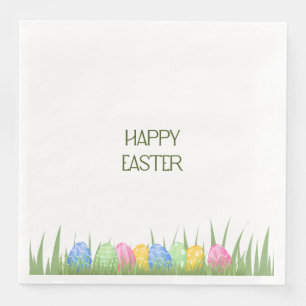 Easter Paper Napkins   Pastel Egg Design