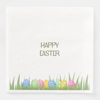 Easter Paper Napkins | Pastel Egg Design