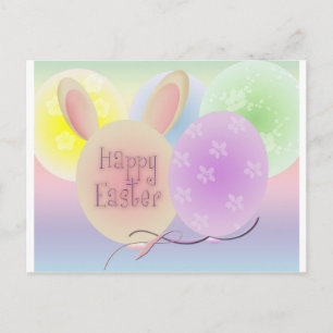 Easter parade balloons holiday postcard