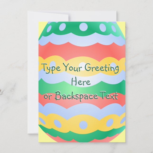 Easter Party Invitations Easter Cards Personalised (Front)