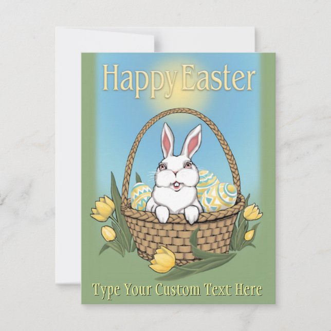 Easter Party Invitations Easter Cards Personalised (Front)