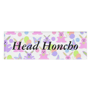 Easter Party Pattern Name Tag