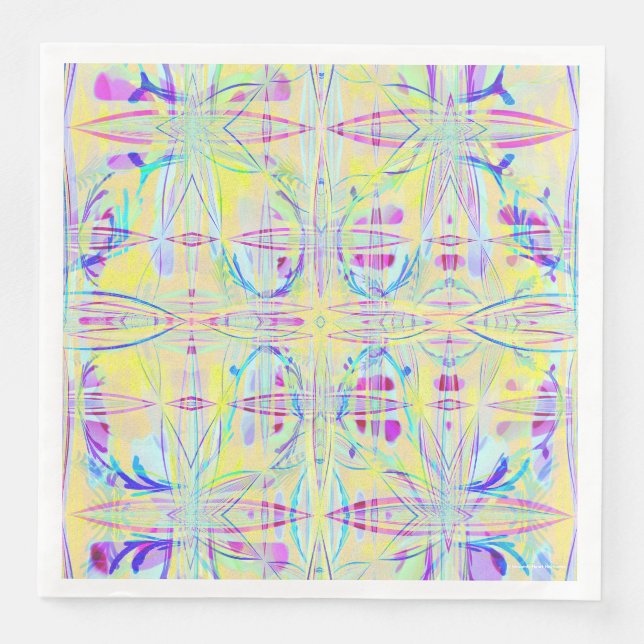 Easter Pastel Abstract Party Paper Napkins (Front)