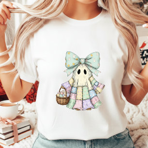 Easter Patchwork Ghost Coquette Bow Goth T-Shirt