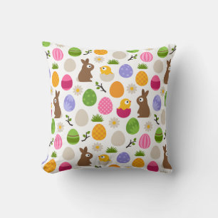 Easter Pattern Throw Pillow