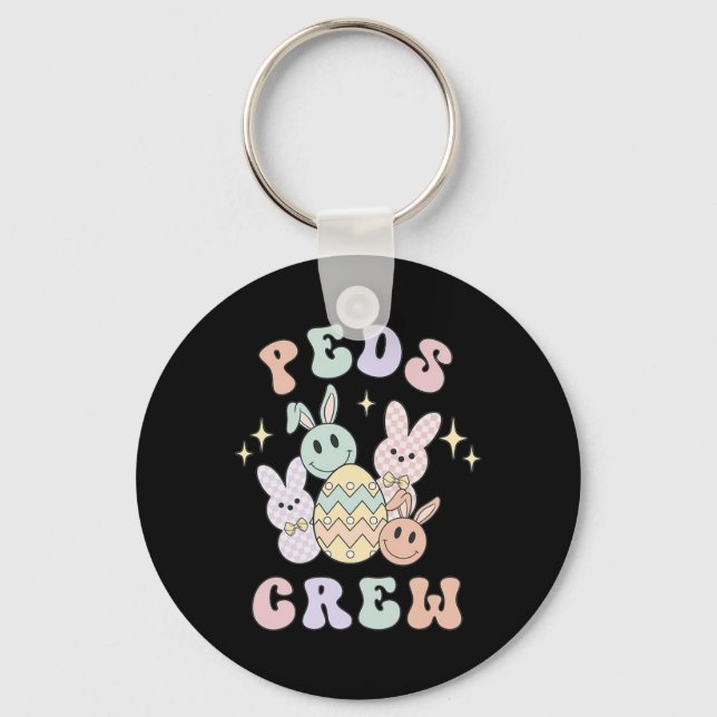 Easter Peds Nurse Bunny Emergency Squad Paediatric Key Ring (Front)