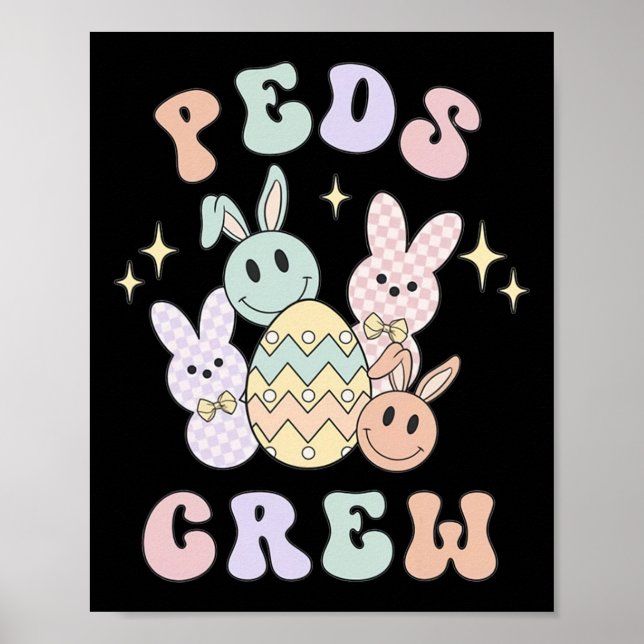 Easter Peds Nurse Bunny Emergency Squad Paediatric Poster (Front)