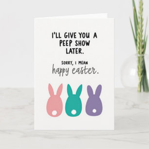 Easter Peep Show Funny Card