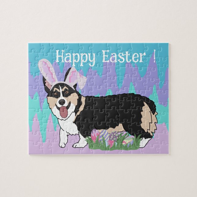 Easter Pembroke Welsh Corgi Jigsaw Puzzle (Horizontal)