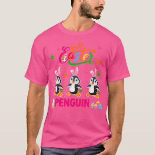 Easter Penguin Three Cute Bunny Penguins Hunting E T-Shirt