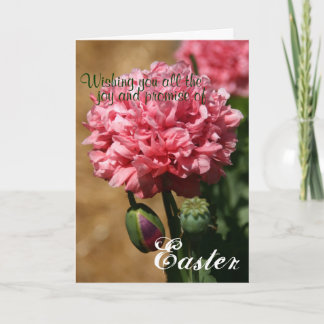 Easter peonies card