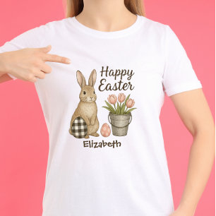 Easter Personalised Girls T-Shirt Tri-Blend Shirt