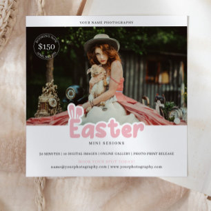Easter Photography Mini Session Marketing Card