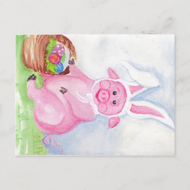 Easter Pig Postcard (Front)