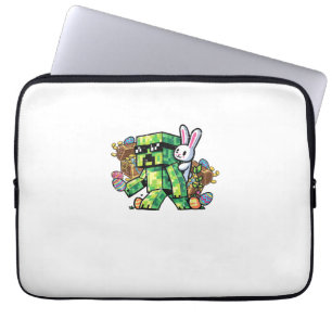 Easter Pixel Gamer Bunny Gaming Toddler Boys Kids  Laptop Sleeve