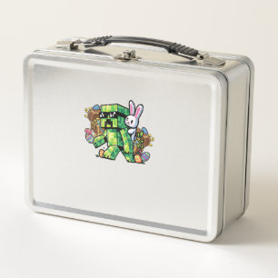 Easter Pixel Gamer Bunny Gaming Toddler Boys Kids  Metal Lunch Box