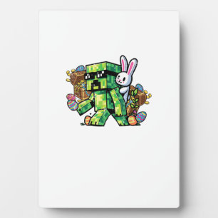 Easter Pixel Gamer Bunny Gaming Toddler Boys Kids  Plaque
