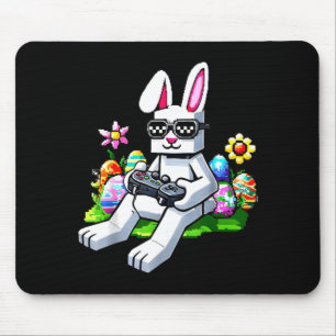 Easter Pixel Gaming Bunny Egg Hunting Boys Kids Mouse Pad