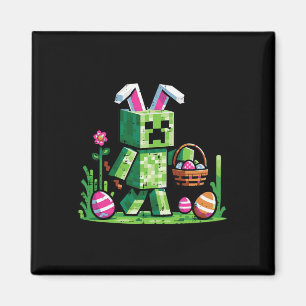 Easter Pixel Gaming Bunny Egg Hunting Boys Kids Yo Magnet