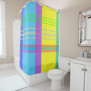 Easter Plaid Shower Curtain