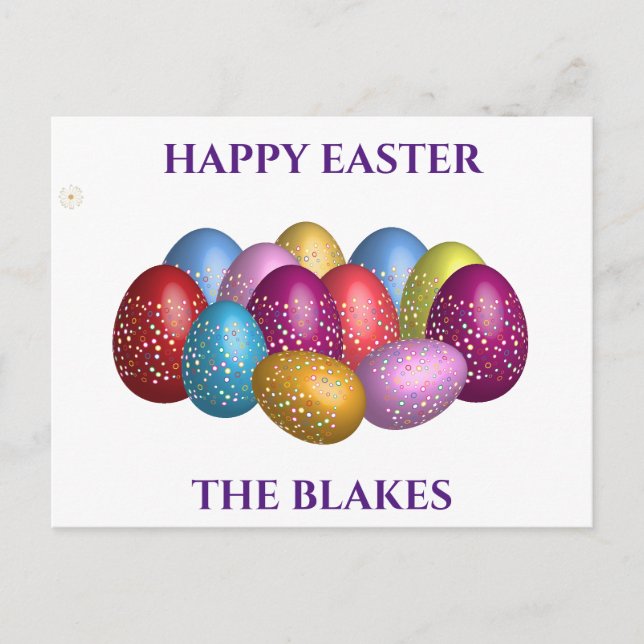 Easter postcard personalised. (Front)