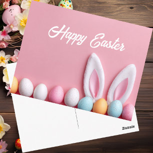 Easter Postcard with Easter Eggs
