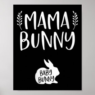 Easter Pregnancy Announcement Mama Bunny Ba Poster
