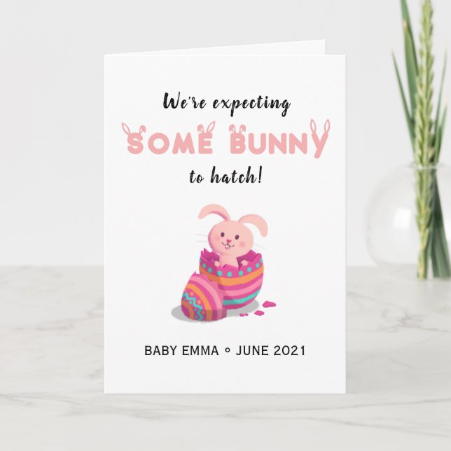 Easter pregnancy announcement rabbit funny (Front)
