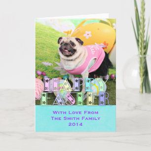 Easter - Pug -Hannah Holiday Card