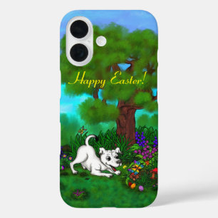 Easter - Puppy Capo and Butterfly iPhone 16 Case
