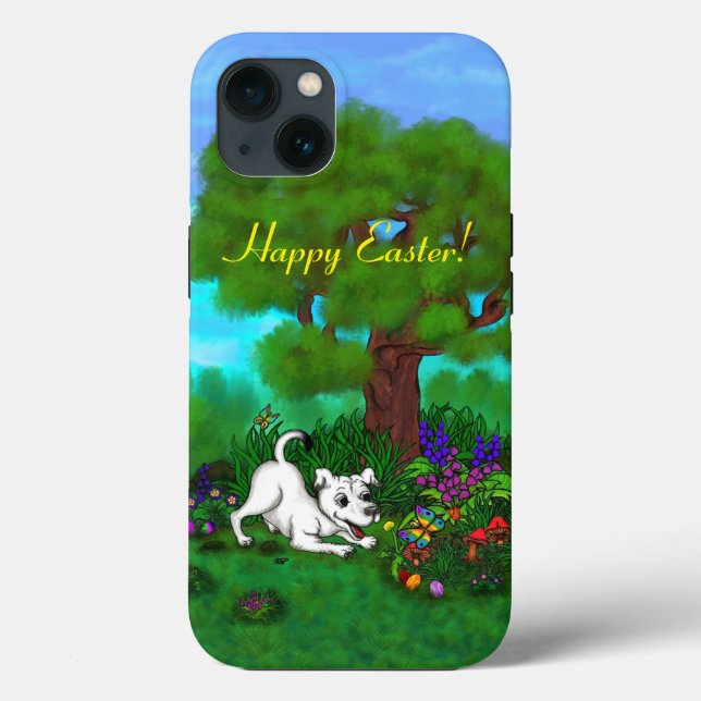 Easter - Puppy Capo and Butterfly Case-Mate iPhone Case (Back)