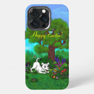 Easter - Puppy Capo and Butterfly iPhone 13 Pro Case