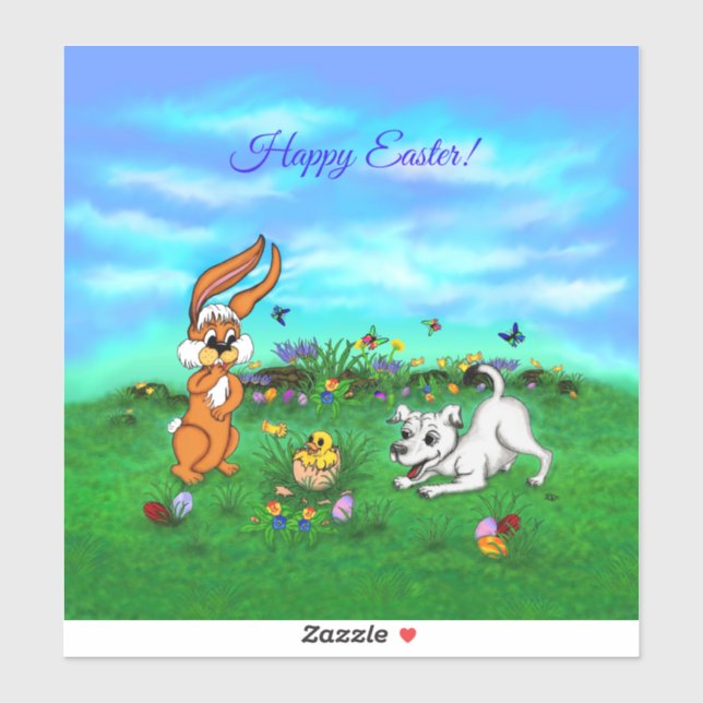 Easter - Puppy Capo Rabbit and Chick (Sheet)