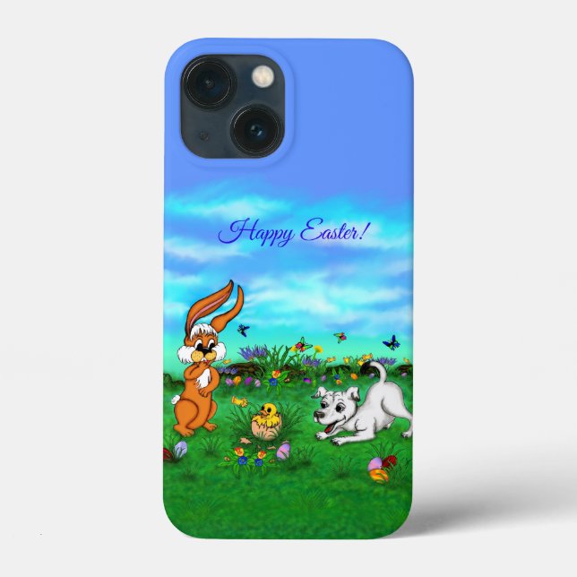 Easter - Puppy Capo Rabbit and Chick Case-Mate iPhone Case (Back)
