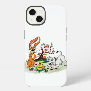 Easter - Puppy Capo with Rabbit and Chick iPhone 13 Case