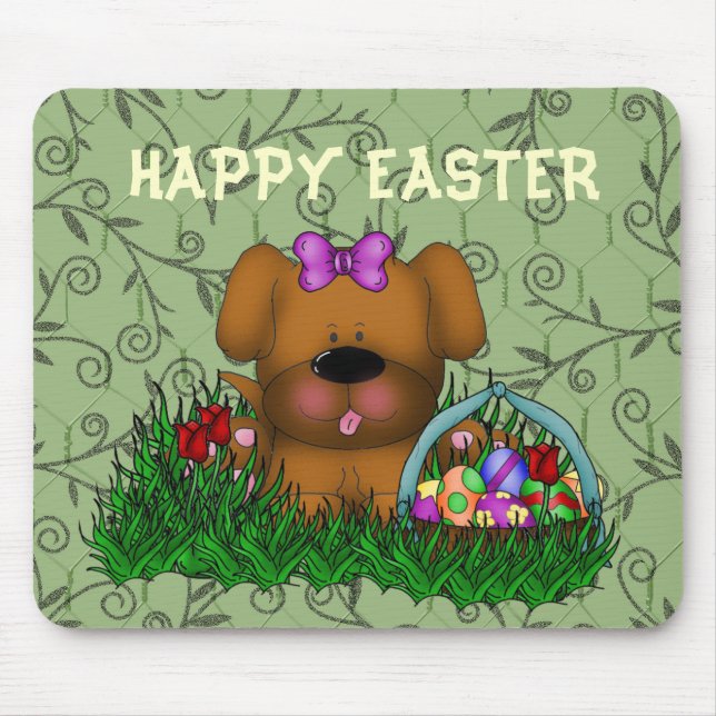 Easter Puppy Mousepad (Front)