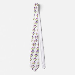 Easter Purple Iris Tie