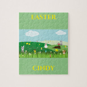 Easter puzzle with personalised name.