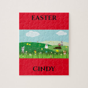Easter puzzle with personalized name.