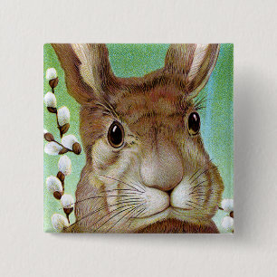 Easter Rabbit 15 Cm Square Badge