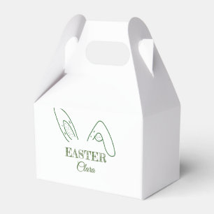 Easter rabbit bunny ears add name text editable te favour box