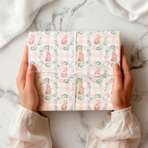 Easter Rabbit Bunny Watercolor Pink Pattern