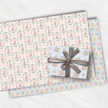 Easter Rabbit Bunny Watercolor Pink Pattern