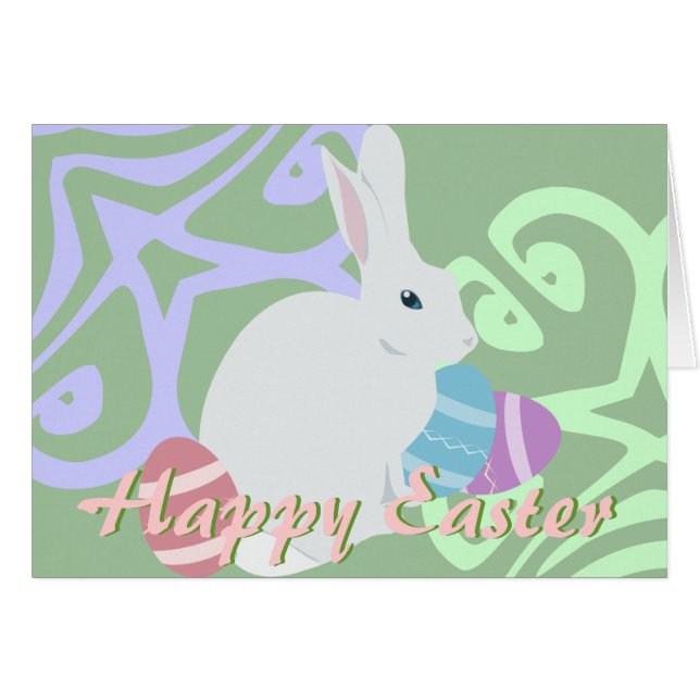Easter Rabbit Card (Front Horizontal)